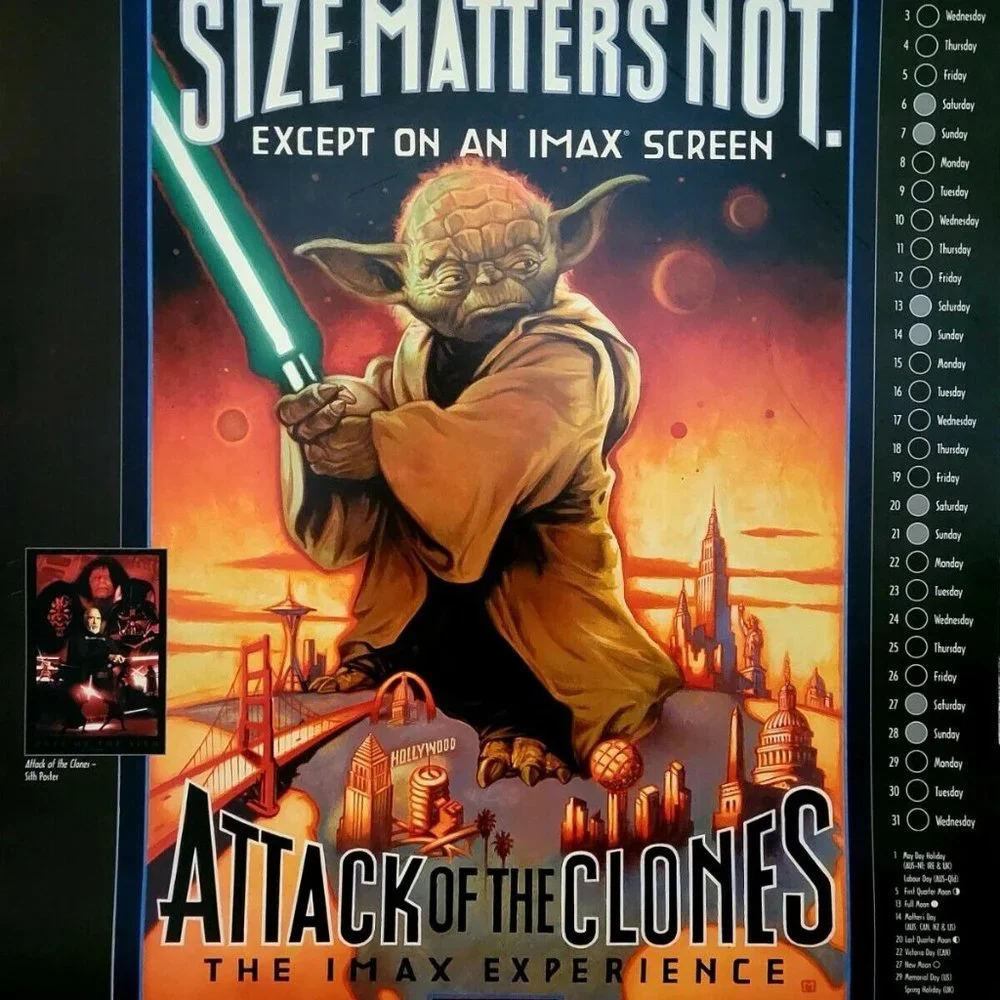 Vintage Jumbo Star Wars 2006 Poster Calendar w/ Revenge of the Jedi Poster Page - Picture 8 of 10